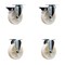 Service Caster 5'' Nylon Wheel Swivel Top Plate Caster Set with 2 Posi Brakes 2 Rigid, 4PK SCC-20S514-NYS-PLB-2-R-2 - alternate 1